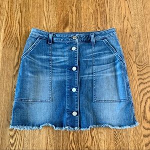 Michael Kors Size 4 Denim Blue Jean Skirt Pockets